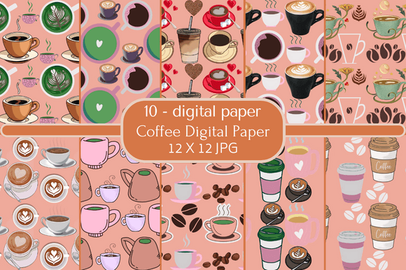 Download Coffee Digital Paper - Premium Bundle