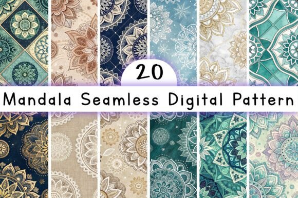 Download Mandala Seamless Digital Pattern - Seamless digital pattern Collection