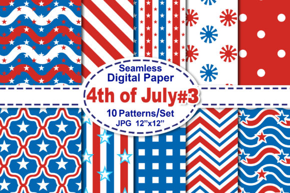 Download 4th of July Seamless Digital Pattern V.3 - Seamless digital pattern Collection
