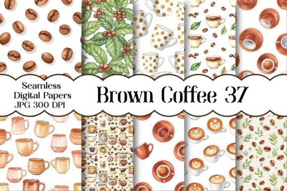 Download Brown Coffee Digital Paper - Coffee digital paper Collection