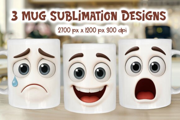 Download Funny Face Emotions Mug Wrap PNG - Funny Collection
