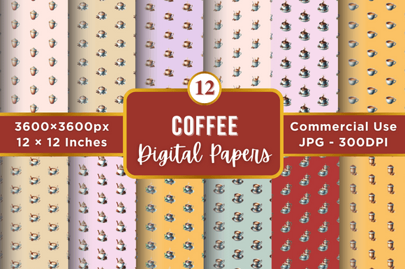 Download Coffee Digital Paper Patterns - Coffee digital paper Collection