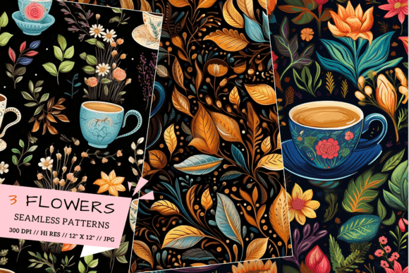 Download Whimsical Coffee Digital Paper, Patterns - Premium Resources
